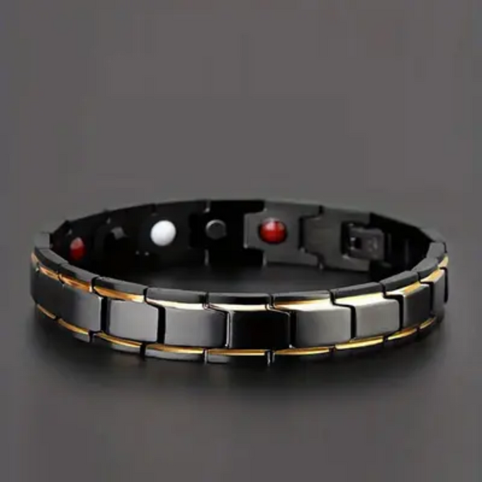 MagTherapy™ Men's 18k Link Chain Slimming Bracelet