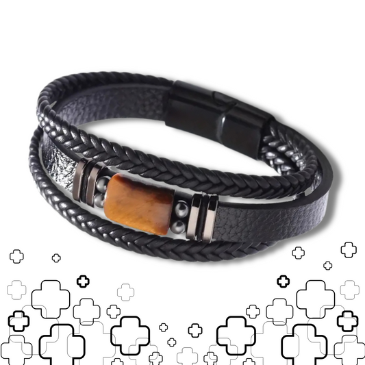 MagTherapy™ Mens Multova Leather Slimming Bracelet Kit