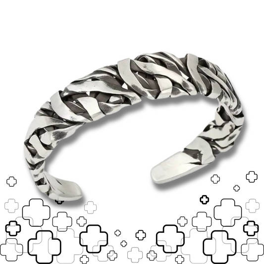 MagTherapy™ Mens 18k Retro Woven Slimming Bracelet